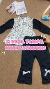 2-5 Tahun | Setelan Mee-An Setelan Korea Anak Perempuan Baju Celana Panjang Kiosbalitafawa