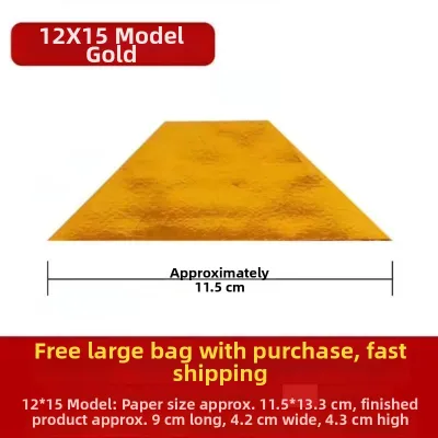 Thickened Semi-Finished Paper Golden Yuanbao with Cut Corners No Need for Folding Cultural Creative Handmade Business Supplies
