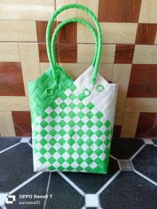 paket 10 pcs tas anyaman  plastik  BH 02