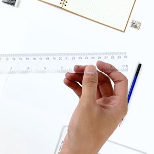 SAMOYED RL-C30 Penggaris / Mistar Plastik Transparan / Bening / Plastic Transparent / Clear Ruler 30 cm