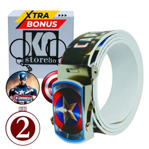Sabuk/Ikat pinggang anak TK SD Captain America 02 bahan berkualitas.Trendi & kekinian untuk fashion.