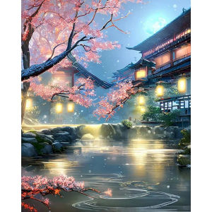 DIY Oil Painting By Number Town Scenery Paint By Number Oil Handpainted Acrylic Unique Gift Wall Art Home Decor
