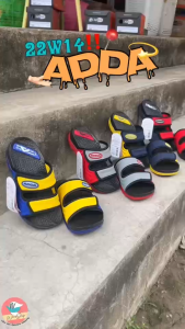 รองเท้าเด็ก Adda 22W14 -B หน้าคล้ายสกอลล์ รองเท้าแตะเด็ก พื้น EVA 2 ชั้น ปรับสายได้
