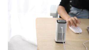 HEPA Air Purifier with Auto Smoke DetectionUSB-Powered for Car HomeOffice Bedroom|除甲醛烟尘异味迷你空气净化器