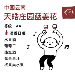 TangShui Yunnan Tianhao Estate Blue Ginger Flower Wine Aroma Sun-Dried Fruit Wineraisins Hand-Poured Cold Brew Coffee Beans