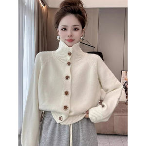 Unique High-End Fall Styling Knitted Sweater High Neck