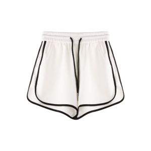 Quần Short Nữ Màu Xám Rộng Rãi Quần Dài Đến Mắt Cá Chân Quần Thể Thao Mùa Hè Cạp Chun Quần Ống Rộng Đa Năng