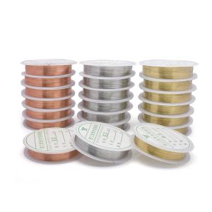 1 roll Copper Wire DIY Craft Style Formed Beading Wire Colorful Jewelry Making Cord String Accessories for Bracelet Necklace Brooch Shaping Wire