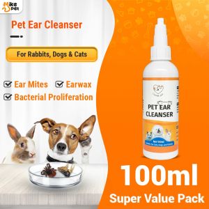 Cassiel Pet Ear Cleaner Ear drops mites odor removal 100ML Dog Cat Rabbit