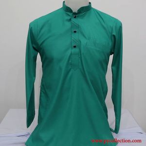 ◆ WARNA TURQUOISE ◆ KURTA SLIM FIT KAIN COTTON / BAJU KURTA RAYA DEWASA BAJU SAHAJA ( D002K ) KD