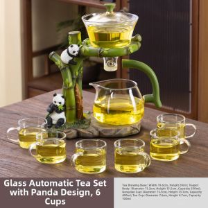 Lazy Tea Making Glass Tea Set Home Office