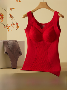 Miiow | Warm One-Piece Red Innerwear For Women Sleeveless Autumn Winter New Style 2025 MiiOW Cat Brand Essential Underwear