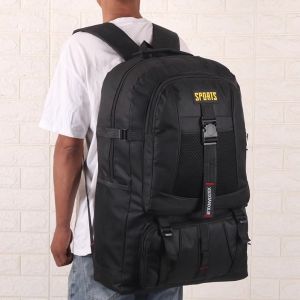 กระเป๋าเป้สะพายหลังผ้าไนลอนความจุขนาดใหญ่ 80 ลิตร กระเป๋าเดินทางสำหรับผู้ชาย กระเป๋าใส่ของสำหรับนักเรียน กระเป๋าเดินป่าแบบมีสีสันสดใส กระเป๋าสะพายไหล่แบบมีซิป