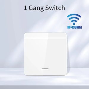 Tuya Smart WiFi Switch For LED Lighting 1/2/3 Gang RF433MHz Wireless Panel Switch Smart Life APP Alexa Google Home Voice Control