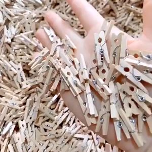 Jepitan Kayu Mini Wooden Clip Warna Warni Natural 25 cm isi 3 Pcs Jepitan Foto Kayu Jepitan Jemuran