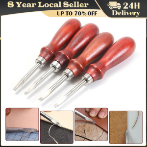 Leather Common Edge Beveler Skiving Craft Keen Edge Cutting Tool for Beveling V-shaped Blade with Rounded Center Taking The Edge Edger Manual DIY Leather Carving Leather Art Chamfering Leather Manual Trimming Knife