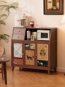 ZHUSHANXIA | Retro Wood Storage Cabinet