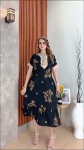 Daster Arabian Terbaru | Kombinasi Renda | Busui Friendly | Tali Samping Kanan Kiri Bawah Rempel