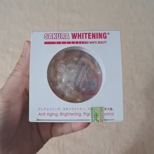 Serum Whitening Sakura thoa dưỡng trắng da ngăn ngừa nếp nhăn giảm thâm nám phục hồi da hư tổn - Hộp 30 viên