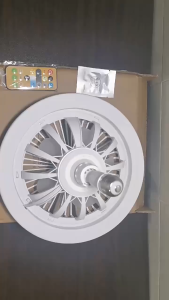 30W Smart LED Crystal Ceiling Fan Light with 3 Color Settings Quiet Operation and Remote Control