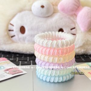 ยางรัดผมสีเจลลี่สีแมคaron หวาน แอนด์ เซ็กซี่ สำหรับเด็กผู้หญิง ยางรัดผมแบบอเนกประสงค์สำหรับคู่รัก ลายเจลลี่สีแมคaron