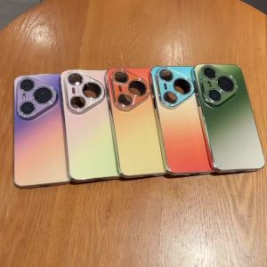 Official Original Shockproof Bumper Soft Case For Huawei Pura 90 ProMax Pura 80 70 Mate 80 70 60 Pro Gradient Plating Armor Capa