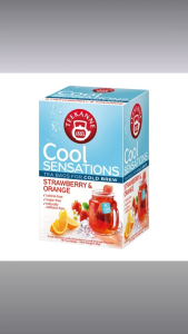 Tikanne Cool Sensation Strawberry & Orange Tea – 45g | 18 Tea Bags | Refreshing Iced Tea for Summer 100% Original | Ships from Korea | Delivery Time: 8 Days