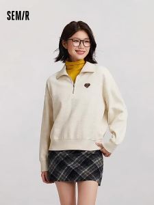 Semir | Half-Zip Fleece Hoodie with Dog Print