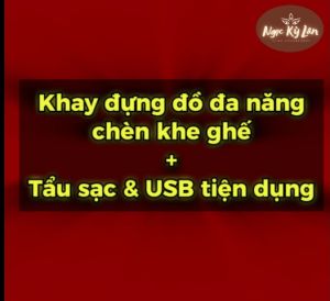 Khay đựng đồ kết hợp cổng tẩu & cổng USB Kép cho xe ô tô {Huyndai chính hãng}