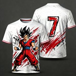 Bandai | Summer 2026 Dragon Ball Sun Wu Kong "Wu Dao 7" Sports Theme 3D Printed Breathable Quick Dry T-shirt Adult Parent-child Top