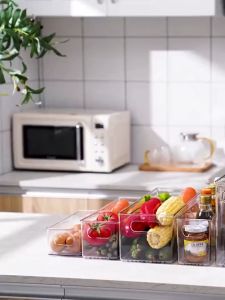 Refrigerator Drawer Organizer Bin Clear Fruit Food Jars Storage Box Transparent Fridge Storage boxes Bin Containers