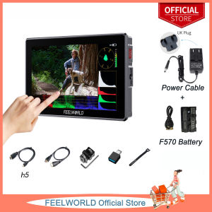 FEELWORLD H5 5.5นิ้ว12G SDI HDMI 2.0มอนิเตอร์ฟิลด์สำหรับกล้องถ่ายรูปความสว่างสูงจอสัมผัส1200nit
