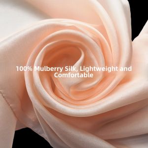 High-End Solid Color  Silk Scarf Long Womens Outerwear Warmth Neck Scarf Autumn Winter Black Grey Shoulder Wrap