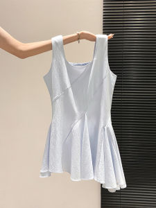 LUOSHAO | Áo Blouse Không T Tay Độc Đáo Phong Cách Pháp