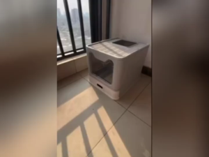 Stainless Steel Litter Box With Lid Enclosed Foldable Litter Box With Removable Drawer Large Litter Box