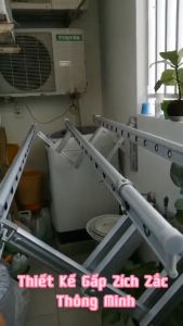 Giàn Phơi Thông Minh Gắn Tường Cao Cấp Tay Đôi Chịu Tải Hơn 60kg Mạnh Mẽ Tối Ưu Và Tiết Kiệm Không Gian Khi Không Sử Dụng