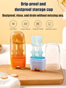 Baby Tongue Cleaning Kit & Soft Bristle Infant Toothbrush: Gentle Baby Dental Care