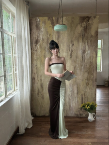 VENUIE | Elegant Bodycon Dress Slim Fitted Long Dress