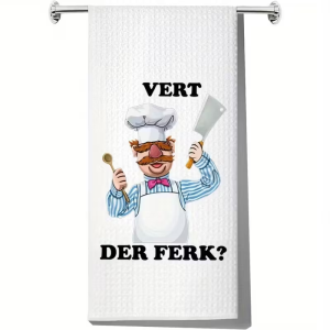 1 Piece Chef Kitchen Towel Swedish Chef Counter Gift Chef Dishwashing Mop Housewarming Gift