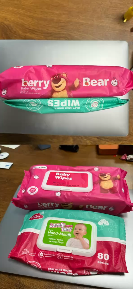 6pack Large Size Wipes Baby wipes Strawberry Bear Baby Wipes 90s 1 Pack Comfort wipes