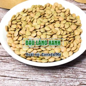 Đậu Lăng Xanh Hữu Cơ Nhập Khẩu Không Biến Đổi Gen (Lentil Peas) Argentina Nam Mỹ Hani Healthy Food 1Kg