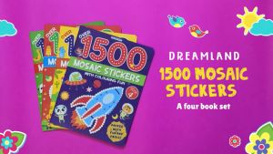 Activity Book/1500 Mosaic Stickers Book with Colouring Fun - Sticker Bok for Kids Age 4