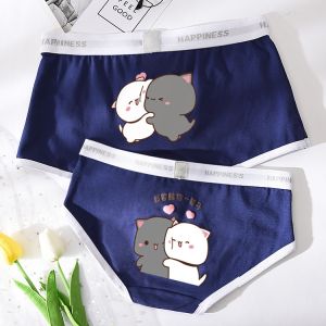Cotton Couple Underwear Set Low Waist Printed Boxer Shorts Men Women Youth Cotton Fabric Sport Function Cartoon Pattern