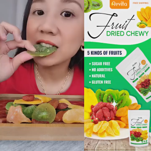 BUY 1 TAKE 1 80g REVITA Mixed Dried Fruit Dried Strawberry Dried Mango Healthy Snacks Dried strawberries Dried blueberries Dried kiwifruit Dried yellow peaches