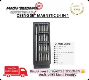 MB - Obeng Set 24 in 1 Screwdriver Kit Hardware Tools / Obeng Magnet Presisi Torx Hex Bits Dengan Pegangan Untuk Servis Hp Set 24In 1