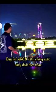 Dây đèn Led hạt gạo giọt lệ Fairy Light chỉnh APP chạy đuổi cảm nhạc 16 triệu màu trang trí Lễ Tết ngoài trời aRGB