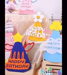 Nón Sinh Nhật Vải Nỉ Happy Birthday Cao Cấp Cho Bé Trai Gái Người Lớn Trang Trí Tiệc Thôi Nôi Đầy Tháng Nhiều Mẫu Đẹp Dễ Thương Hot Trend