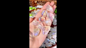 5 CÁI Đá Thạch Anh Trong Suốt Aura Tự Nhiên Đá Pha Lê Tumbled 10-50mm Đá Quý Cao Cấp Dùng Làm Quà Tặng Chữa Lành Và Bộ Sưu Tập Khoáng Chất