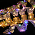 100/50/20LED Christmas Ribbon String Lights New Year Lights for Party Wedding Christmas Tree Decortion Indoor Holiday Lighting. 