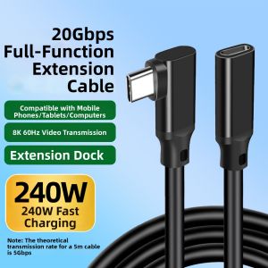 Bissox | High-speed Data Transfer Extension Cable 20Gbps PD 240W Fast Charging 8K Display Dock